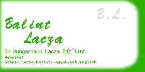 balint lacza business card